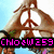Pixelated image of a brown octopus with white eyes and green accents on its tentacles, positioned above pink text reading "CHo&W259" on a black bar against light blue background.