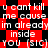 Red and black pixelated text repeats 'u cant kill me cause im already inside you [sic]' in a pattern with alternating red and black background squares
