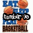 Two side-by-side basketball-themed images with blue and orange elements, one featuring a black banner with white text overlay.