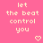 Pixelated text on pink background with two heart symbols, each reading 'let the beat control you' in light beige letters.