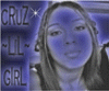 identical portrait images with changing background colors and text, each showing a person with long hair and a neutral expression