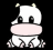 Pixelated cow icon with pink nose and yellow horns, showing two states: one without text, the other with "Moo" above its head.