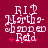 Pixelated text on a maroon background with pink star accents, showing 'RIP Martha Marlowe Red' in white block letters.