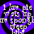 Four identical spiral patterns with purple and black concentric rings, overlaid with distorted white text reading "I am pie" and other fragmented words.
