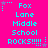 Bright pink background with cyan text reading "Fox Lane Middle School ROCKS!!!!!" in three vertical , each containing the same text and small star graphics