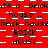 Red and white pixelated text repeats 'its a brickits a brickits a brick' with 'house .. house .. house .. house ..' below, forming a pattern