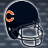 Dark blue football helmet with silver face mask and orange 'C' logo, displayed in a of static and animated states