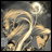 A 48x48 pixel buddy icon featuring a stylized anime character with flowing hair and a spiral symbol, paired with text reading "Anime IM" and "com" on a black background.