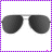 Animated sequence of aviator sunglasses with subtle pixel shifts across frames, accompanied by pink heart symbols in the bottom-right corner.