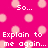 Pink polka-dot background with white pixelated text reading 'So... what is Explain to me again... Victoria's Secret?' and a solid gray rectangle.