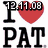 Four- of pixelated anime-style images with text overlays: top-left shows 'I ❤️ PAT' and date, top-right depicts a couple kissing, bottom-left features two characters with 'I will be ok', bottom-right displays wolves with 'I am Wolfy'