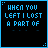 A 5x5 contact sheet of animated frames showing a blue text animation on black background with the phrase 'WHEN YOU LEFT I LOST A PART OF ME' and varying motion blur effects on 'ME'.
