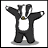 Animated pixel art contact sheet of a badger mascot in various poses with arms and legs moving between frames.