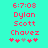Pixelated text and symbols on a cyan background with two identical static frames showing time, name, and star icons.