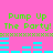 Pixelated green text "Pump Up The Party!" repeats on a pink background with cyan audio waveforms below each phrase.