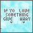 Pixelated text on a light blue cloud-patterned background with animated pixel changes across frames.