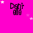 A pink background with repeated 'Dany' text icons and scattered white stars, some of which move across frames.