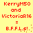 Red pixelated text on yellow background displays two identical phrases with small dot animations.