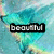 A single animated icon displays three sequential text overlays on a teal and white abstract background with soft gradients.