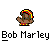 Animated pixel art contact sheet of Bob Marley character with Rastafarian colors, showing sequential smoking motion across 21 frames on gray background.