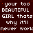 Static pixel art displays repeated text in white and orange on dark brown background with gray rectangle at bottom right.