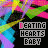 repeating pixelated text icons with 'BEATING HEARTS EASY' in multicolored letters on black backgrounds, set against a vibrant abstract pattern