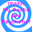 Four identical blue and white spiral-patterned icons with pink text reading "Uhhhh. My Boobs Are Psychic?" arranged in a