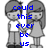 Two grayscale anime-style figures stand side-by-side with blue pixelated text overlay reading 'could this ever be us'.