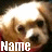 A pixelated dog face with white text reading 'Name' appears in four positions, each showing slight variations in brightness and color saturation