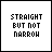 A 5x5 contact sheet of animated frames showing a pixelated text-based icon with the phrase "STRAIGHT BUT NOT NARROW" in various color schemes across sampled frames.