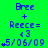 Animated green background displays repeating blue text and symbols with subtle frame-by-frame variations in symbol placement and color intensity.