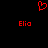 Red pixelated heart symbol above two instances of the name 'Elio' in red pixelated text on a black background.