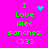 Bright pink background with green pixelated text reading 'I Love Alec sanchez 033' and a small blue heart symbol that changes to a star-like shape in the top-right corner.