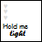 Four- shows pixelated text 'Hold me tight' with heart symbols changing color