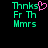 Green pixelated text reads 'Thnks Fr Th Hmrs' with a pink heart symbol replacing the 'o' in 'Thanks', displayed on black background.
