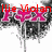 Red text 'Ilie Violan' overlaid on pink floral shapes with black and gray pixelated background and dripping effects.
