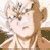 A 5-frame animated contact sheet of a Dragon Ball Z character with white hair and brown armor, showing subtle facial expression changes across frames.