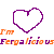Two pixelated heart outlines, one purple and one blue, with orange musical note symbols above them and a repeating text pattern below.