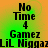 Pixelated text on a gradient background with repeated phrases and a single character change.