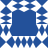 Blue and white pixelated pattern with central solid blue rectangle surrounded by repeating blue shapes on white background.