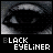 A black-and-white animated eye with black eyeliner, showing subtle variations in pupil shape and eyelid position across frames.