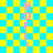 Yellow and cyan checkered background with vertical pink text reading "ROFL!" on both sides and green lines forming a cross shape in the center