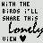 Pixelated text and symbols arranged in a pattern with repeated phrases, hearts, and stylized lettering on a light gray background