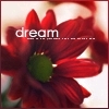 A static image of a red flower with green center overlaid by white text reading 'dream' and smaller text beneath it.