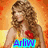 A four- shows a woman with long curly blonde hair in different poses and backgrounds with overlaid text