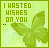 Green butterfly icon with text "I HASTED WISHES ON YOU" on light green background, showing animation changes in wing position and pixel dots.
