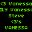 Green pixelated text on black background displays repeated names and symbols in a pattern with some white rectangular overlays