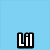 A static image with four distinct text elements on a split background of light blue and gray.