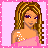 Pixel art contact sheet showing a female character in pink attire across four frames with text "Pretty In Pink" on the bottom-right frame.