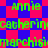 Green text labels 'annie', 'catherincatherine', and 'marchisimarchisi' repeat across a blue-and-pink checkered background with diamond-shaped patterns.